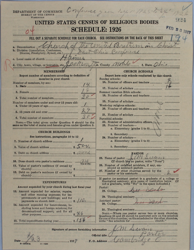 Scan of Church of the United Brethren in Christ: 924