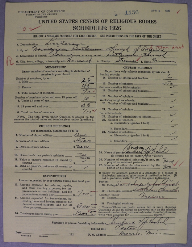 Scan of Norwegian Lutheran Church of America: 1156