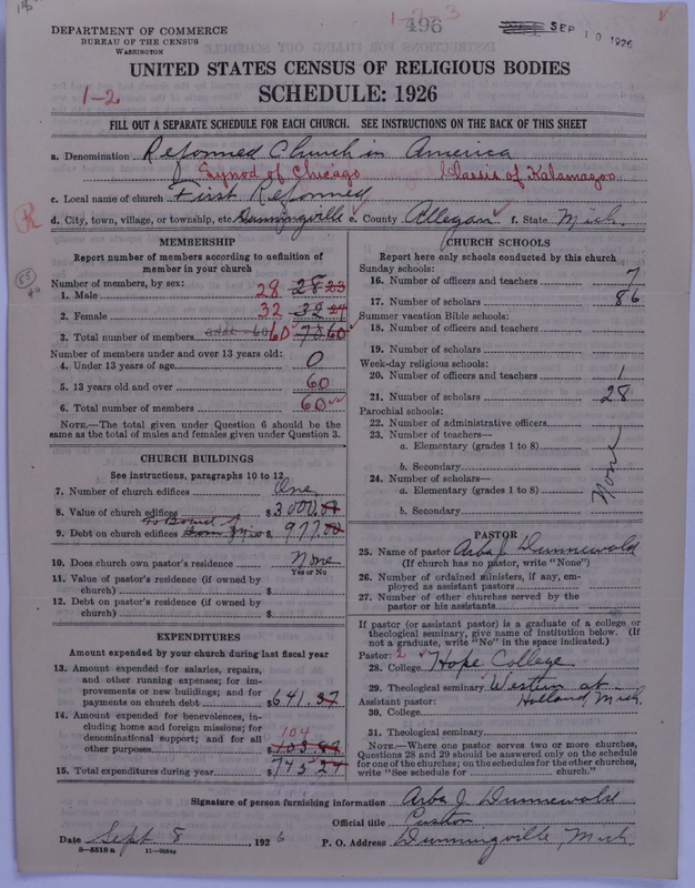 Scan of Reformed Church in America: 496