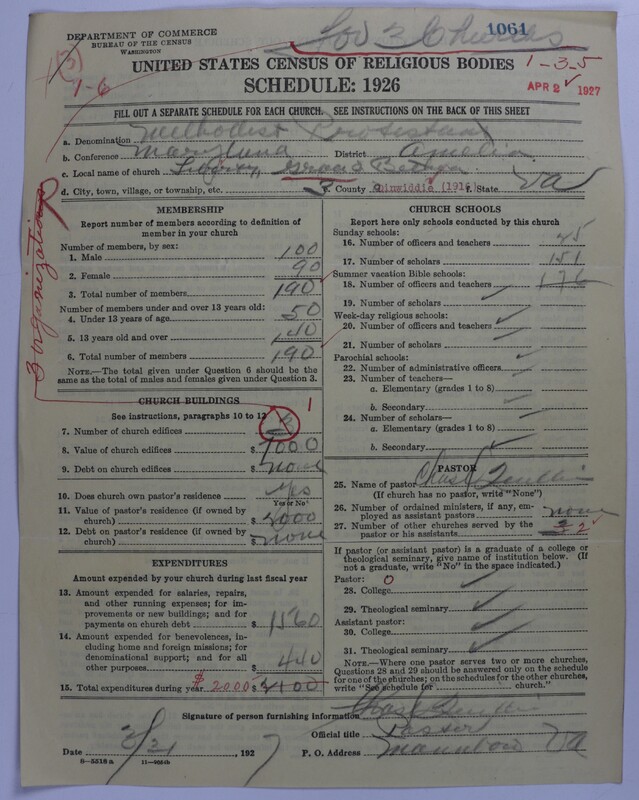 Scan of Methodist Protestant Church: 1061