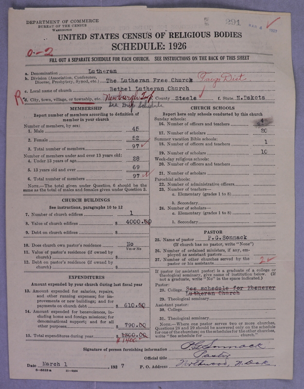 Scan of Lutheran Free Church: 291
