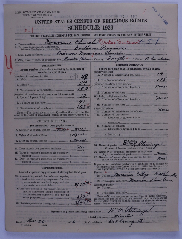Scan of Moravian Church in America: 99