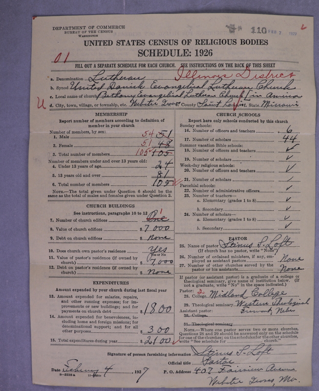 Scan of United Danish Evangelical Lutheran Church in America: 110