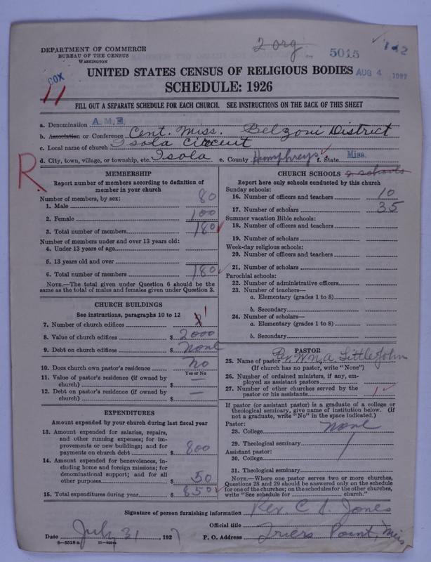 Scan of African Methodist Episcopal Church: 5015