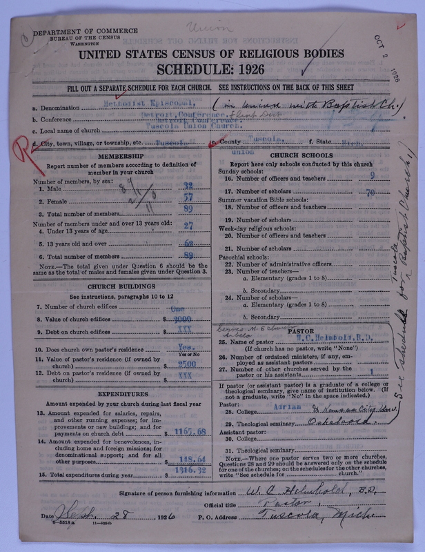 Scan of Federated Churches: