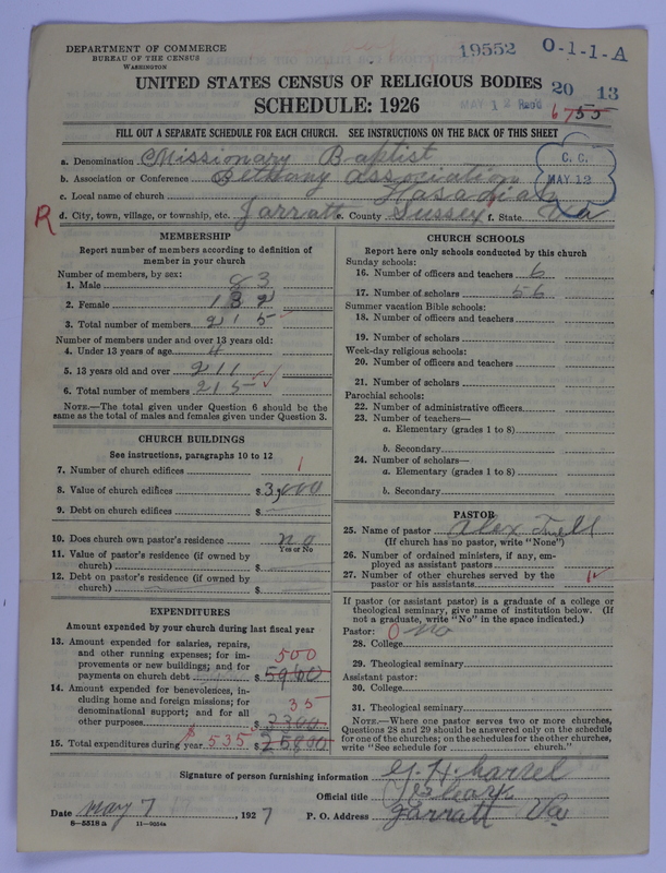 Scan of Negro Baptists: 19552