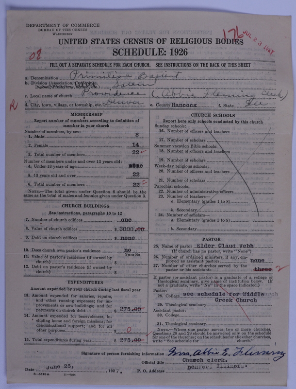 Scan of Primitive Baptists: 176