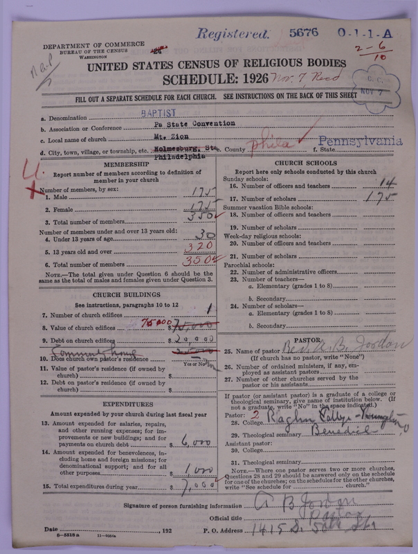 Scan of Negro Baptists: 5676