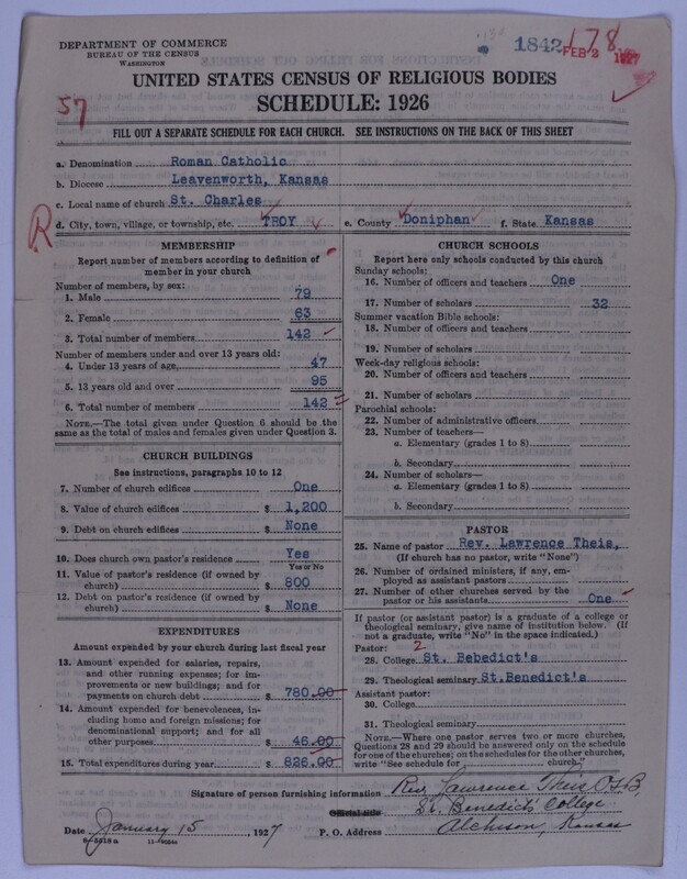 Scan of Roman Catholic Church: 1842