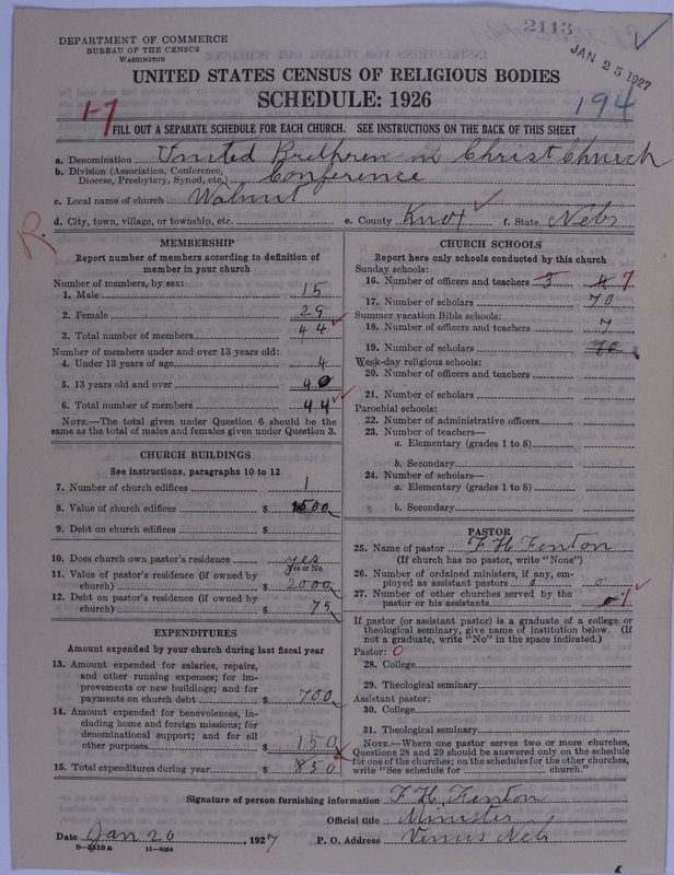 Scan of Church of the United Brethren in Christ: 2113