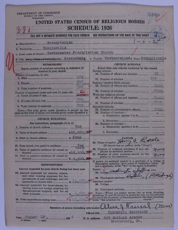 Scan of Presbyterian Church in the United States of America: 2389