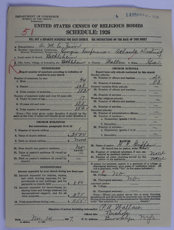 Scan of African Methodist Episcopal Zion Church: 1489