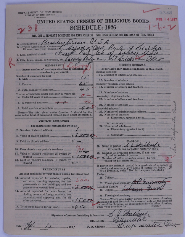 Scan of Presbyterian Church in the United States of America: 5322
