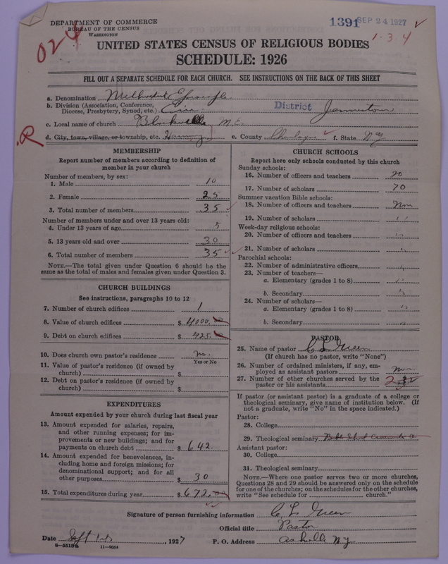 Scan of Methodist Episcopal Church: 1391