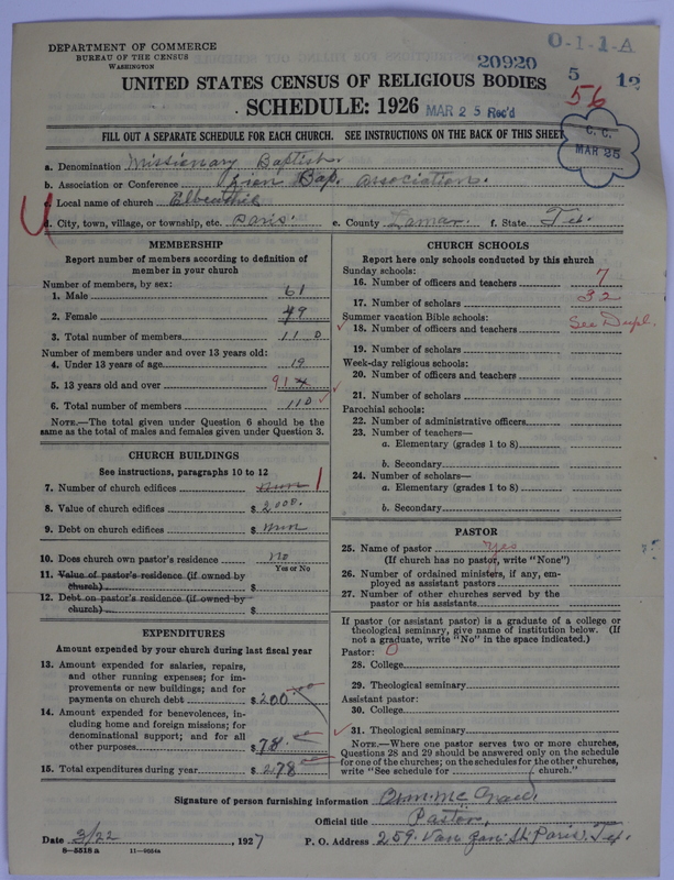 Scan of Negro Baptists: 20920