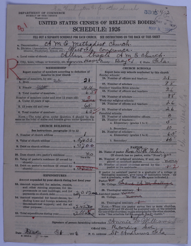 Scan of African Methodist Episcopal Church: 3305