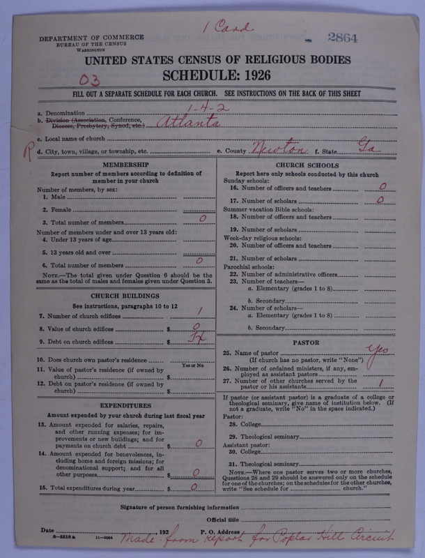 Scan of African Methodist Episcopal Church: 2864