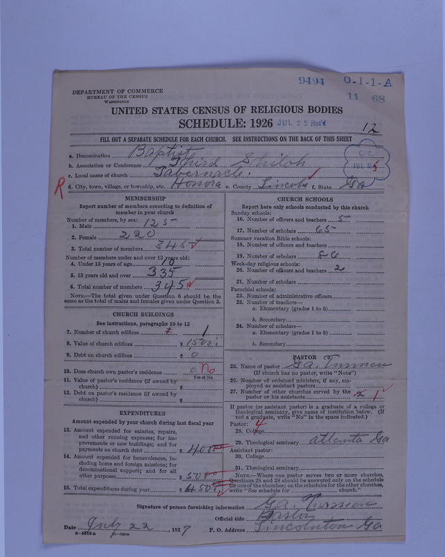 Scan of Negro Baptists: 9494