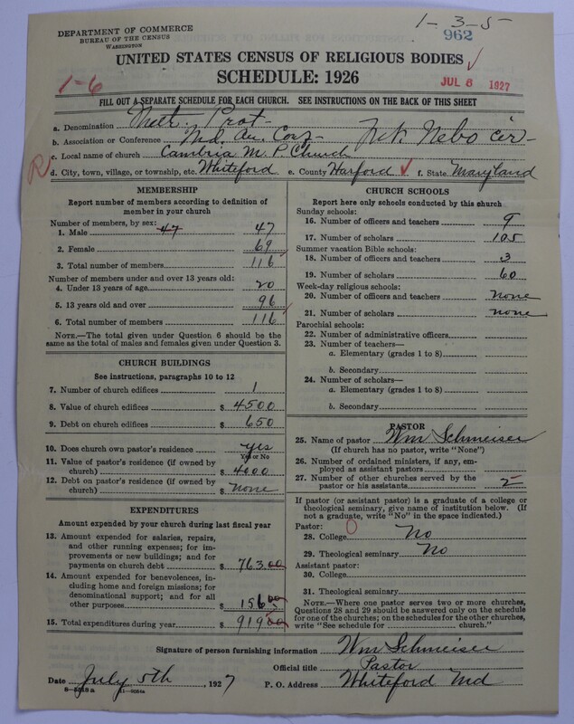Scan of Methodist Protestant Church: 962