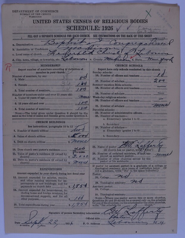 Scan of Federated Churches: 1