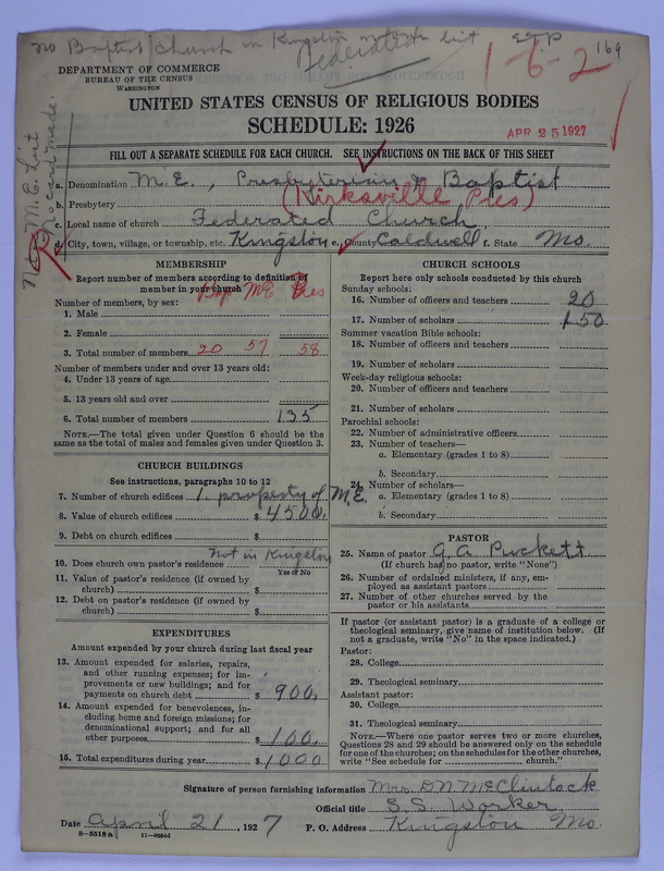 Scan of Federated Churches: 169