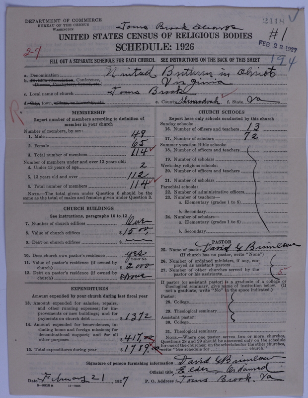 Scan of Church of the United Brethren in Christ: 2418