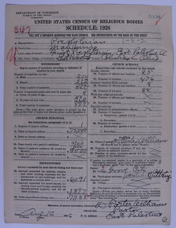 Scan of Presbyterian Church in the United States of America: 2558