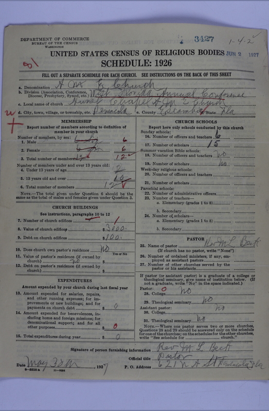 Scan of African Methodist Episcopal Church: 3427