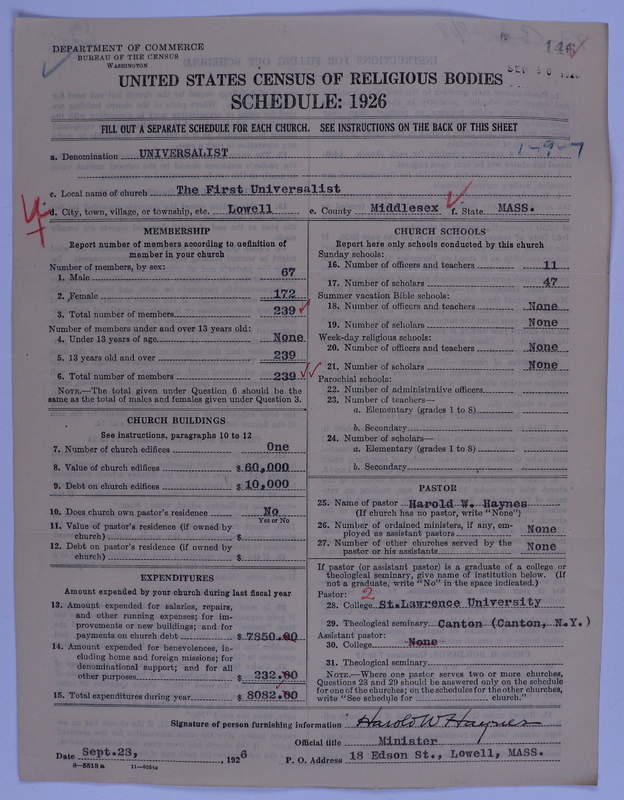 Scan of Universalist Church: 146