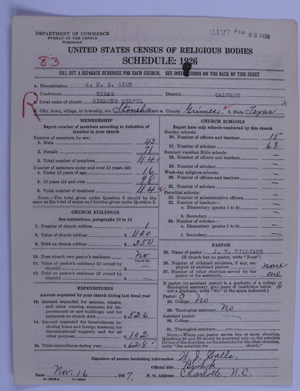 Scan of African Methodist Episcopal Zion Church: 2427