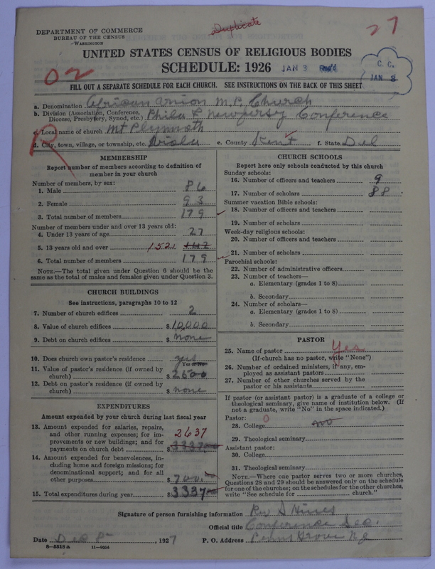 Scan of African Union Methodist Protestant Church: 27