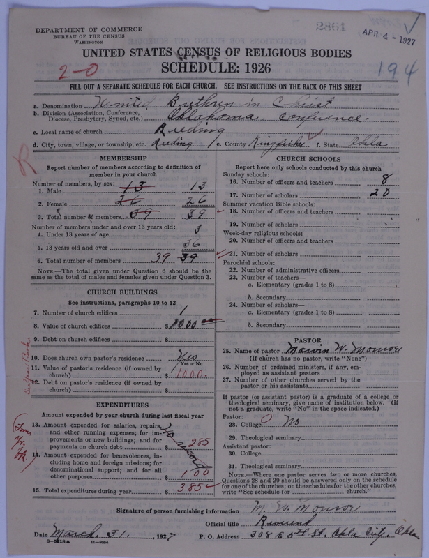 Scan of Church of the United Brethren in Christ: 2861