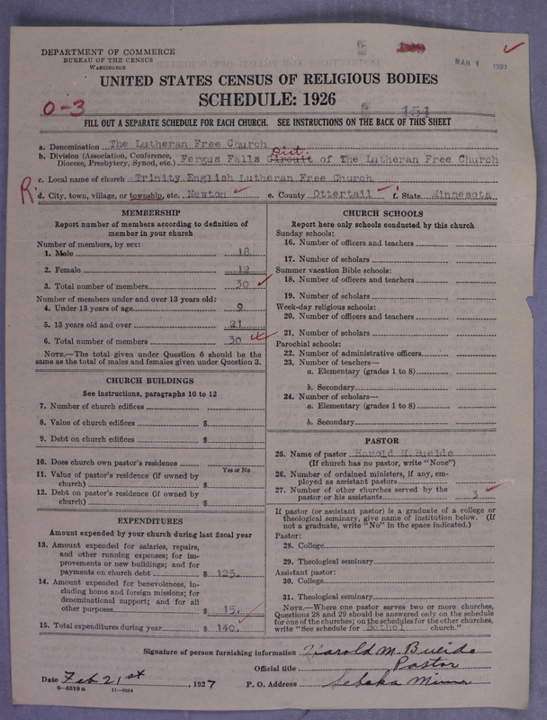 Scan of Lutheran Free Church: 154