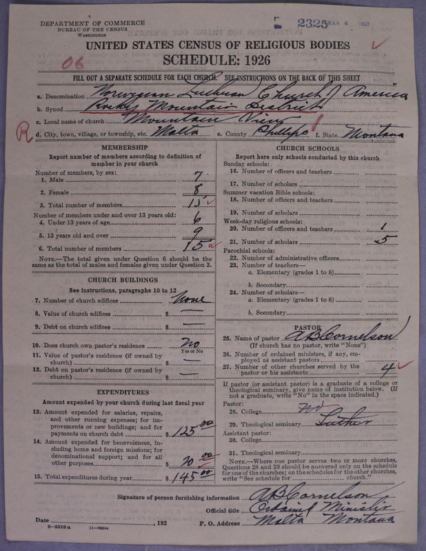 Scan of Norwegian Lutheran Church of America: 2325