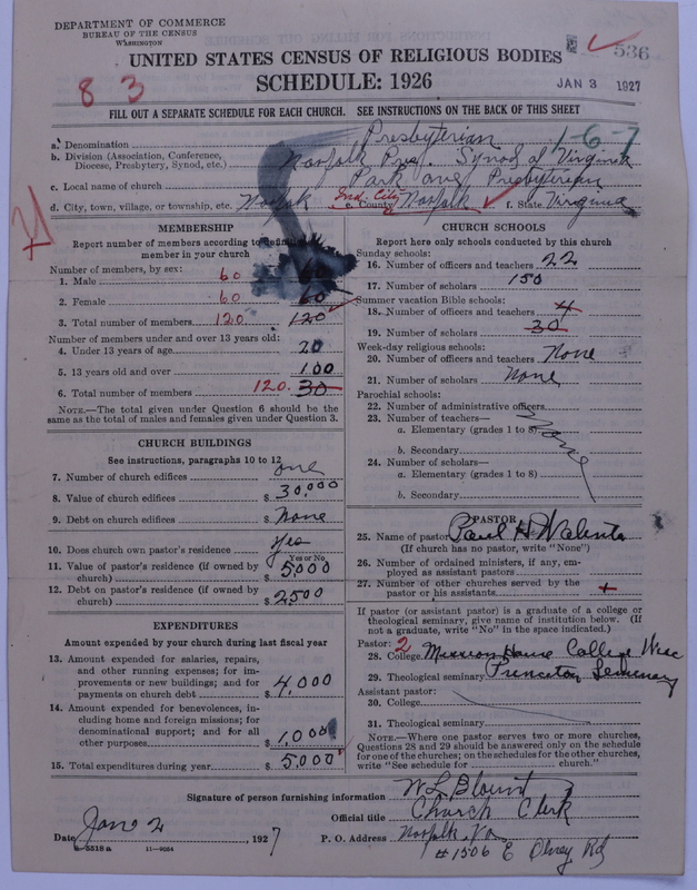 Scan of Presbyterian Church in the United States: 536