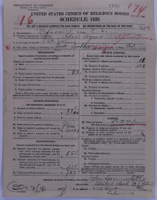 Scan of Reformed Church in the United States: 1190