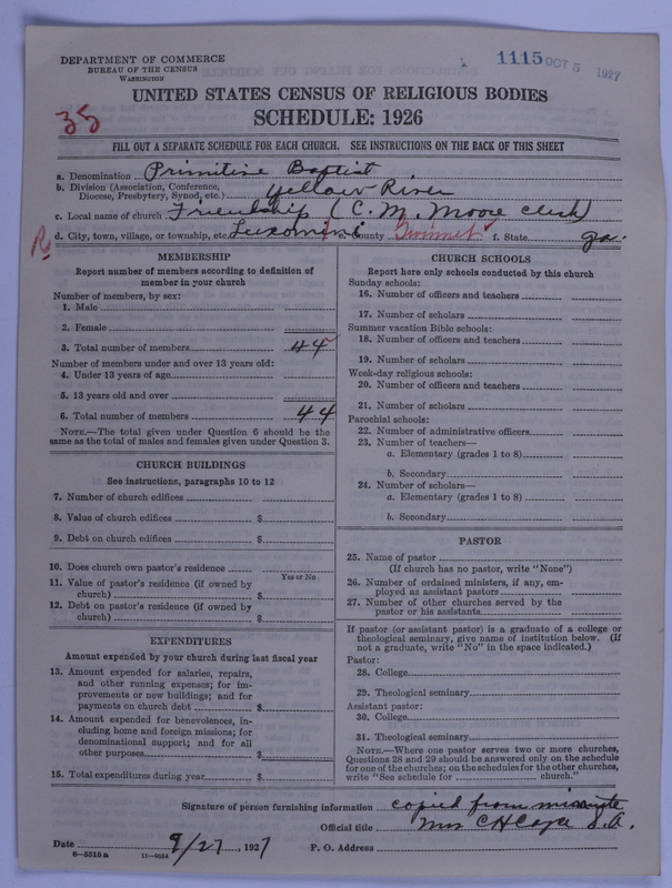 Scan of Primitive Baptists: 1115