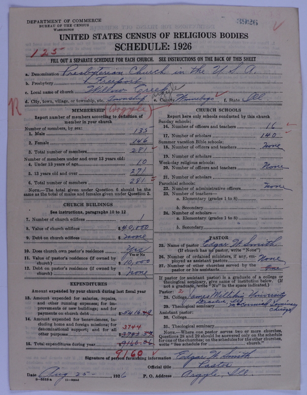 Scan of Presbyterian Church in the United States of America: 3926