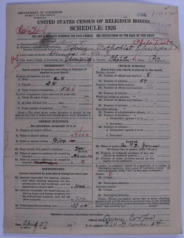 Scan of African Methodist Episcopal Church: 224