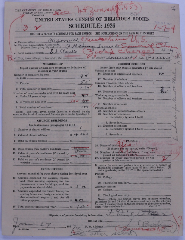 Scan of Reformed Church in the United States: 834