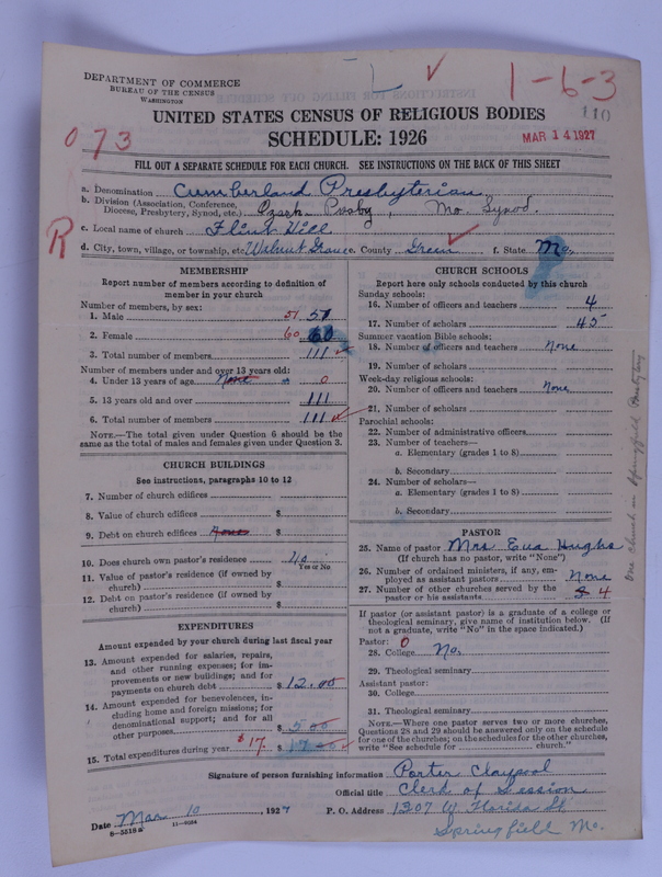 Scan of Cumberland Presbyterian Church: 110