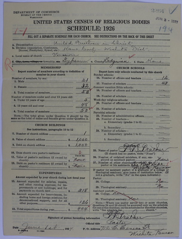 Scan of Church of the United Brethren in Christ: 2264