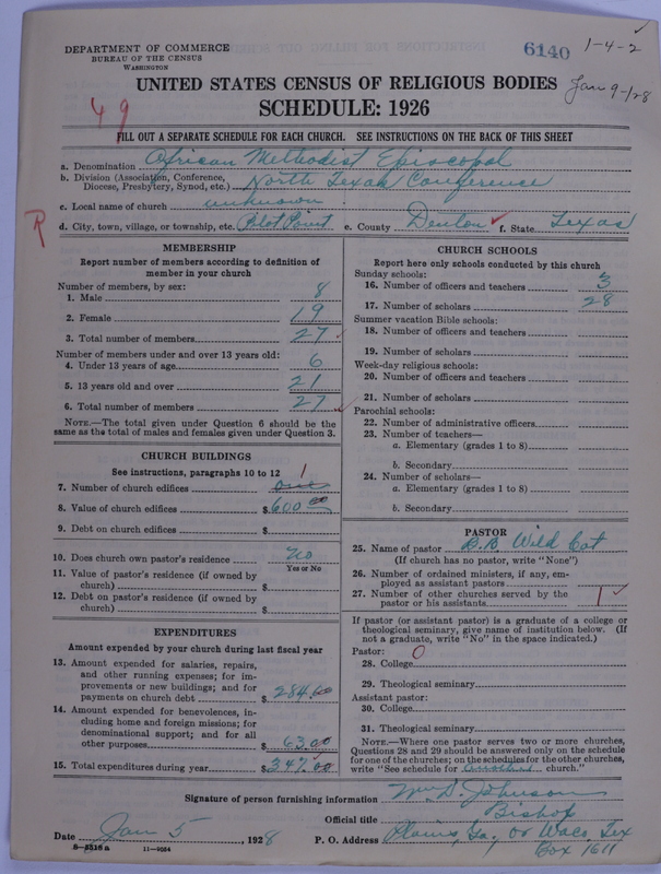 Scan of African Methodist Episcopal Church: 6140