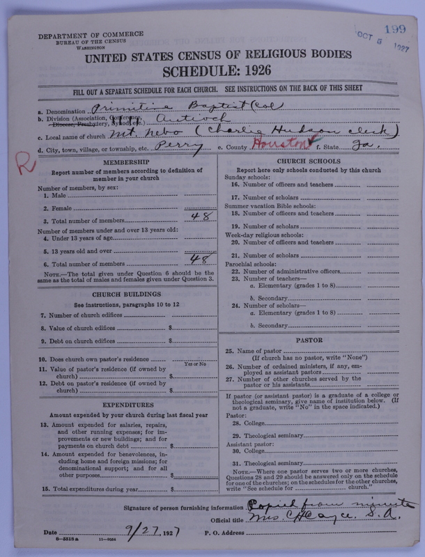 Scan of Colored Primitive Baptists: 199