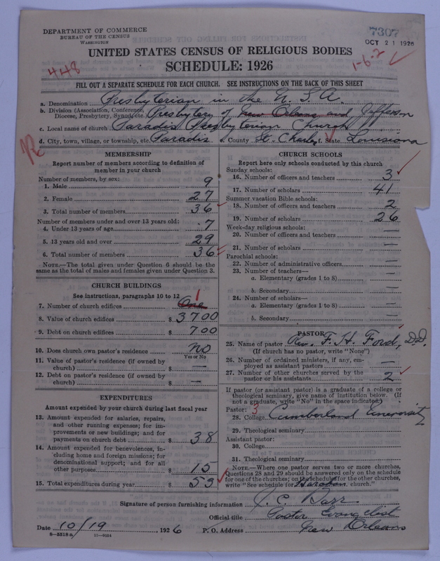 Scan of Presbyterian Church in the United States of America: 7307