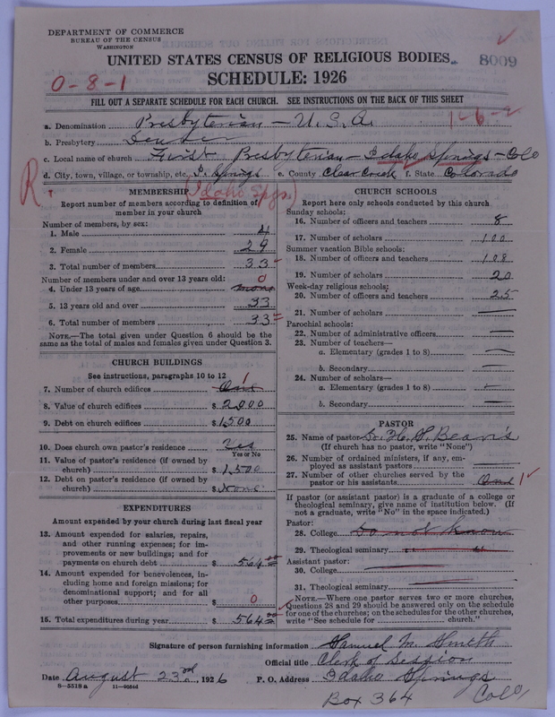 Scan of Presbyterian Church in the United States of America: 8009