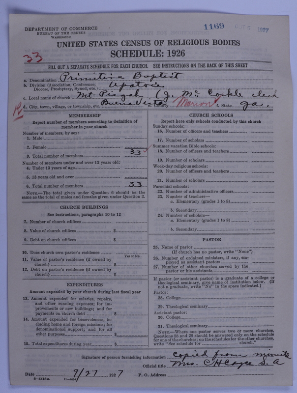 Scan of Primitive Baptists: 1169