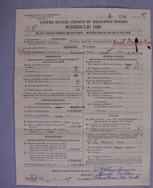 Scan of United Danish Evangelical Lutheran Church in America: 114