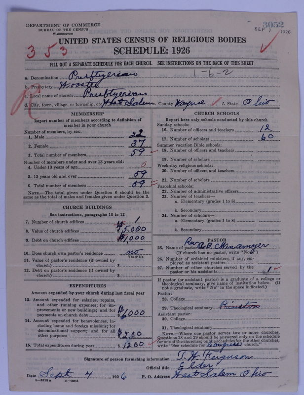 Scan of Presbyterian Church in the United States of America: 3052