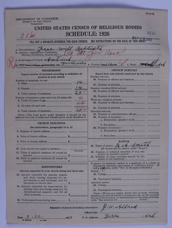 Scan of Free Will Baptists: 866
